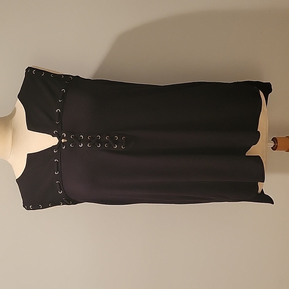 INC International Concepts Lace Up Sleeveless Tunic SZ L
